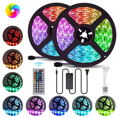 NEW RGB LED Strip 10 meter Top Quality With Remote And 12V Power Supply  (multicolor)