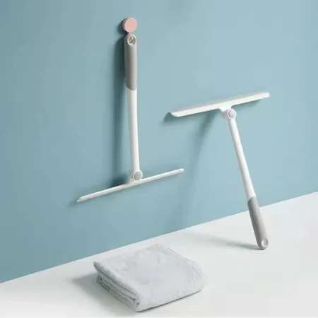 Rotating Glass Cleaning Silicone Blade Window & Mirror Squeegee (random color)