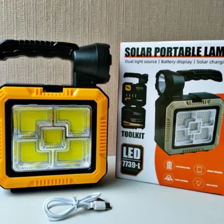 Solar Portable Lamp 7739-L – Rechargeable LED Light for Outdoor & Emergency Use