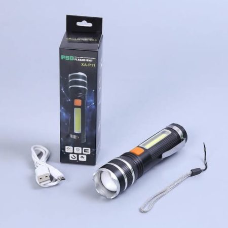 P50 super light rechargeable flashlight - Super bright Led Light - zoomable Rechargeable torch 3 mode
