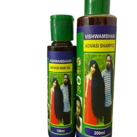 Pack of 2 Adivasi Hair Oil 120 ml + Adivasi Hair shampoo 200ml (Without box)