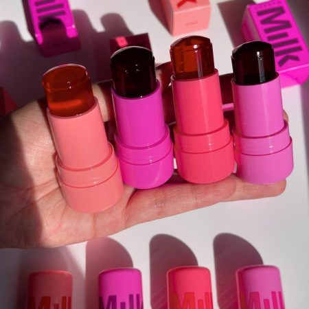Pack 4 Milk Makeup Blush High Pigment Jelly Tint, Refreshing & Hydrating Long-lasting Colour Jelly Tint (Random color)