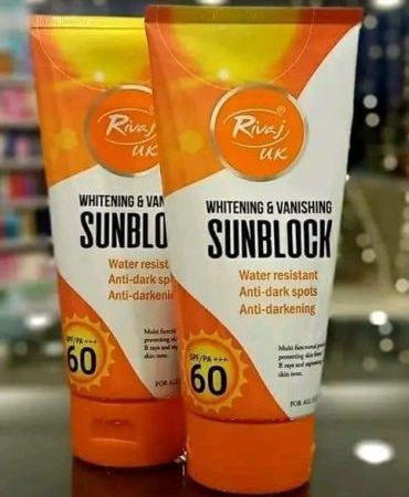 Rivaj Sunblock Whitening & Vanishing SPF60 Ideal for all skin types 150ml