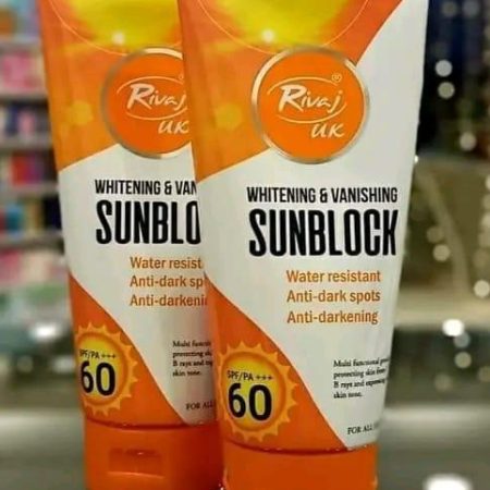 Rivaj Sunblock Whitening & Vanishing SPF60 Ideal for all skin types 100-ml