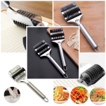 Spaghett Noodle Maker Lattice Roller Dough Cutter Tool Stainless Steel Cooking Maker Dough Cutter